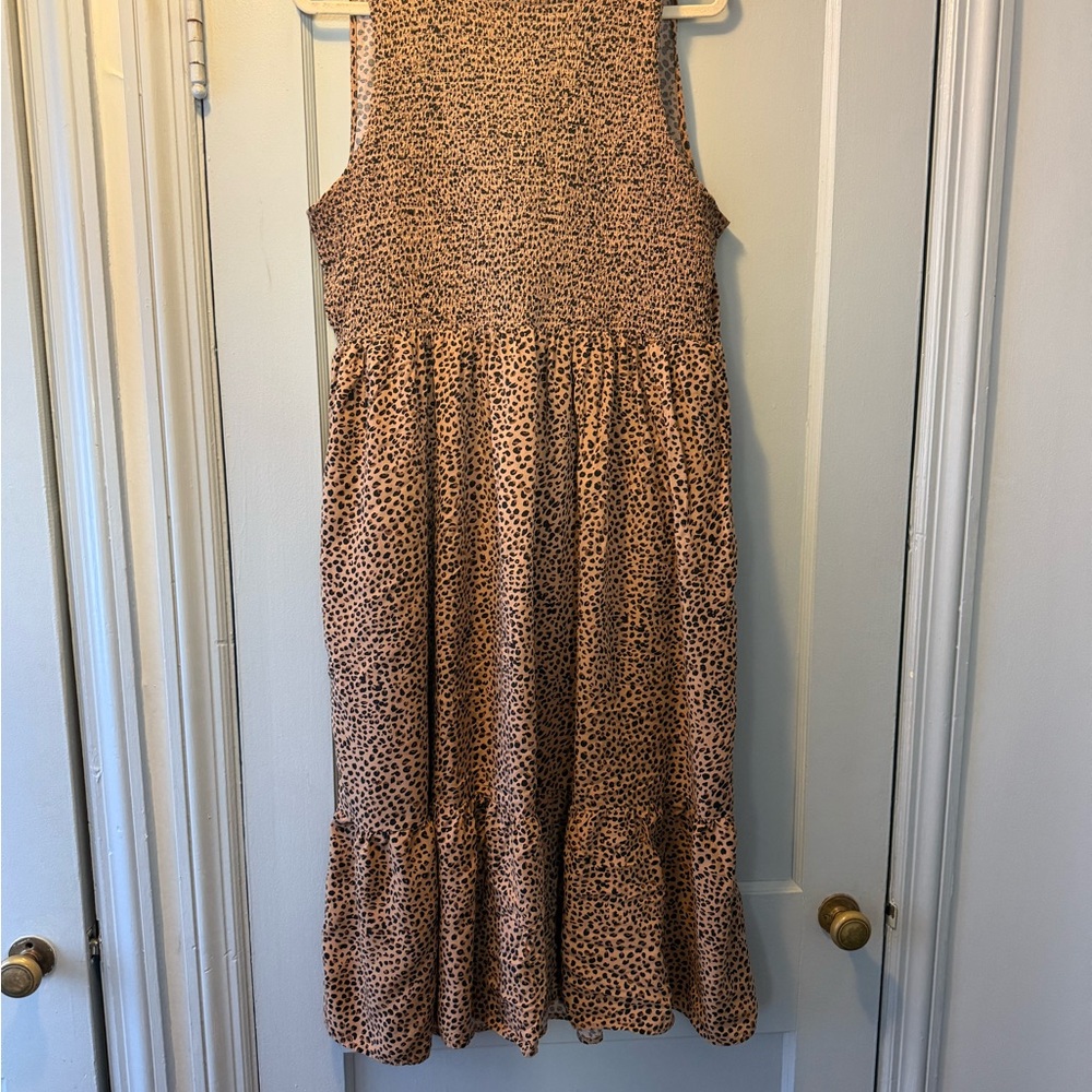 Leopard Print Midi Dress